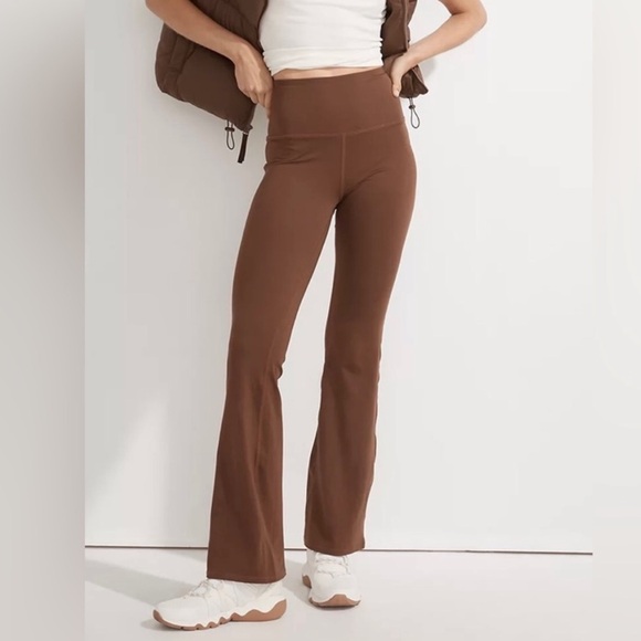 Like New! Madewell MWL High-Rise Flex Flare Leggings  - Coffee Brown - Picture 1 of 8